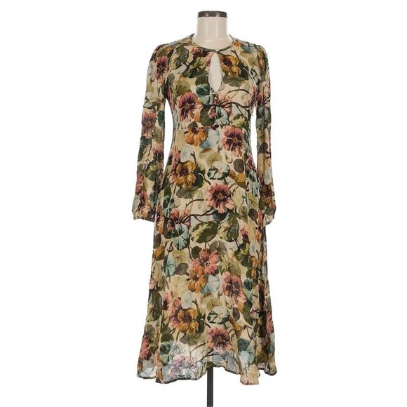 Ottod'Ame Valeria Floral Midi Dress Sz. 6 - Picture 2 of 9